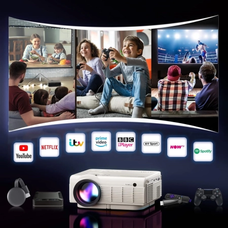 Projektor Yezmek V7 LED 1080P Full HD 12000 lumenów 4k TVBox Android PS5