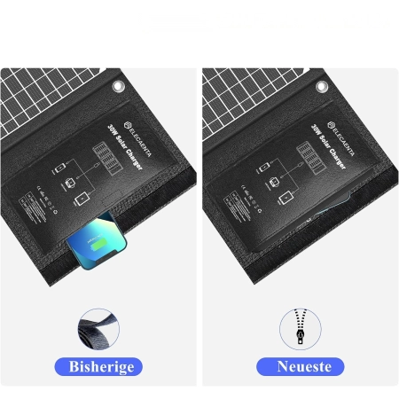 Ładowarka Słoneczna ELECAENTA 60W ETFE 3 Porty USB Wodoodporna Przenośna