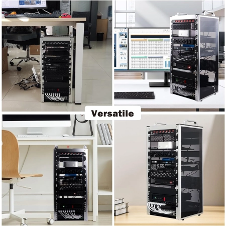Szafa serwerowa GeeekPi DeskPi RackMate T2 8U 10 cali do Sieci Audio Wideo