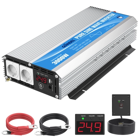 Falownik Giandel 3000W Przetwornica Napięcia DC 12V Sinusoidalny