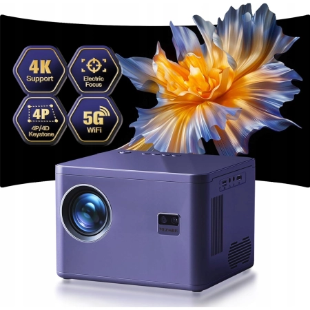 YEZMEK Projektor 4K korekcja ostrości 20000L Native 1080P 5G WiFi