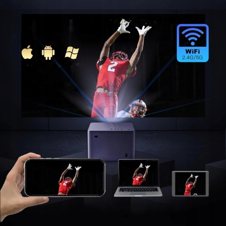 YEZMEK Projektor 4K korekcja ostrości 20000L Native 1080P 5G WiFi