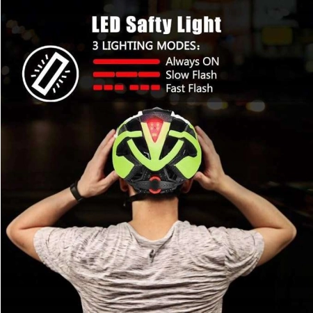 Kask rowerowy Shinmax NR-096 57-62 cm LED magnetyczna szyba MTB