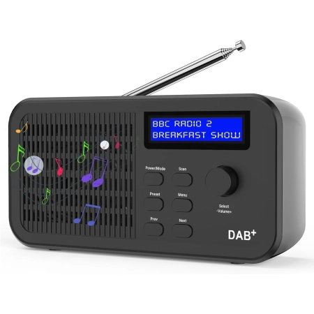Radio przenośne TechBrand DAB+ 2500mAh 15h LCD 40 stacji słuchawki 3.5mm
