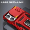Etui Maxdara iPhone 14 Pro Max Czerwone z obrotowym pierścieniem 360 stopni