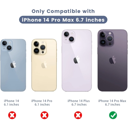 Etui Maxdara iPhone 14 Pro Max Czerwone z obrotowym pierścieniem 360 stopni