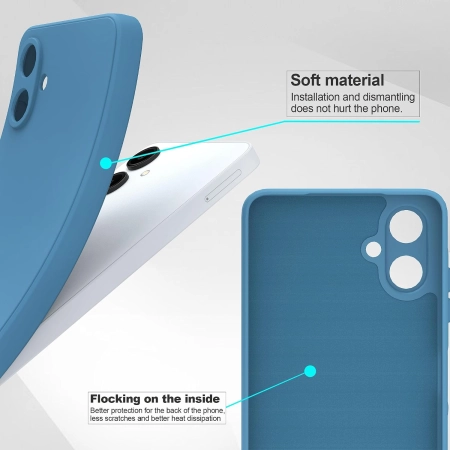 Etui Samsung Galaxy A05s 4G Niebieskie Ochronne Silikonowe 6.7 cali