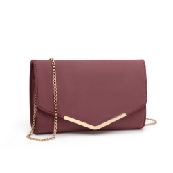 Torebka Miss Lulu Elegancka Damska Czerwona Klasyczny Design