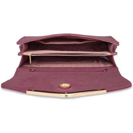 Torebka Miss Lulu Elegancka Damska Czerwona Klasyczny Design