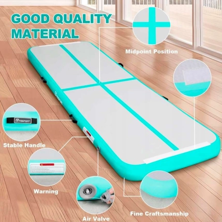 Materac gimnastyczny Fbsport model szary 300 cm x 100 cm