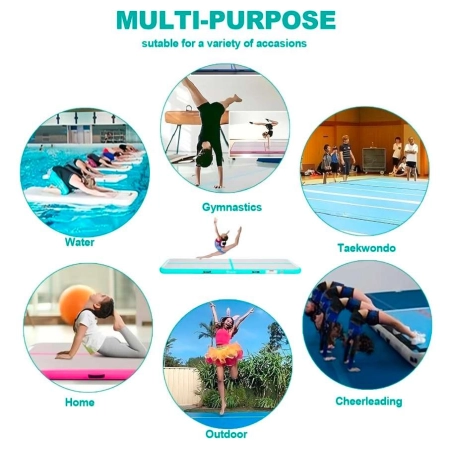 Materac gimnastyczny Fbsport model szary 300 cm x 100 cm