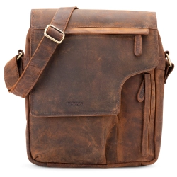 Torba na laptopa Leabags skóra naturalna z miejscem na dokumenty