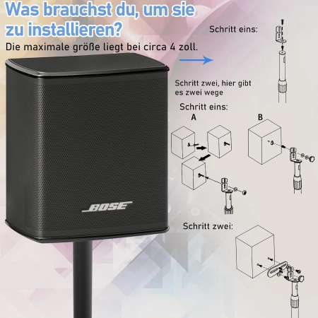 Stojaki na głośniki Uniwersalne OUUTMEE  Wysoka jakość 86-127cm