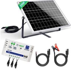 Zestaw paneli słonecznych ECO-WORTHY Monokrystaliczny 25W 12V z akcesoriami Zestaw paneli słonecznych ECO-WORTHY Monokrystaliczny 25W 12V z akcesoriami