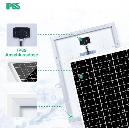 Zestaw paneli słonecznych ECO-WORTHY Monokrystaliczny 25W 12V z akcesoriami