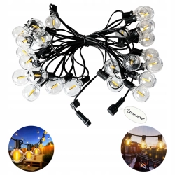 Girlanda Ogrodowa LED Garden 15M 25X Żarówka  E12