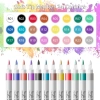 24 kolory pisaków akrylowych do kamieni Wodoodporny marker akrylowy 1-2 mm