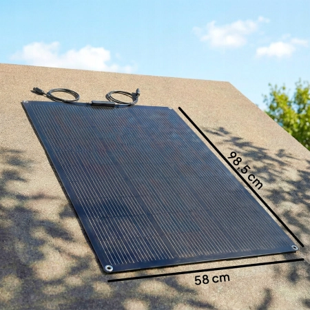 HOMCOM Panel solarny 100W 18V Przenośne ładowanie solarne z 2 portami USB