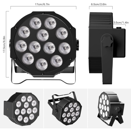 Lampa sceniczna LED ZonQoonz RGBW z funkcją timera M2997
