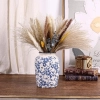 Wazon Orenm Blue-White 20cm Niebieski Biały ceramiczny porcelanowy vintage