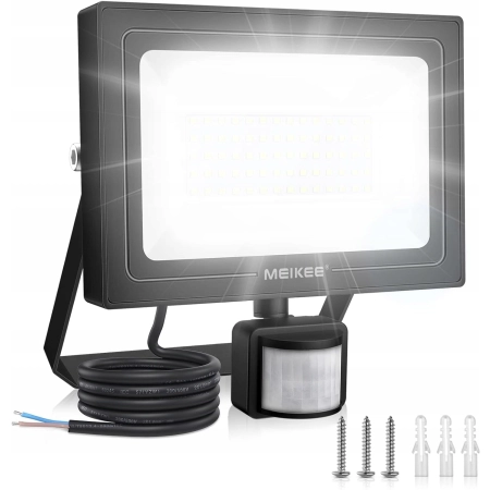 Reflektor LED MEIKEE FLB060 60W 5200LM Z Czujnikiem Ruchu IP66