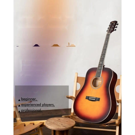 Gitara akustyczna Winzz 41 cali dla początkujących z akcesoriami