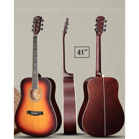 Gitara akustyczna Winzz 41 cali dla początkujących z akcesoriami