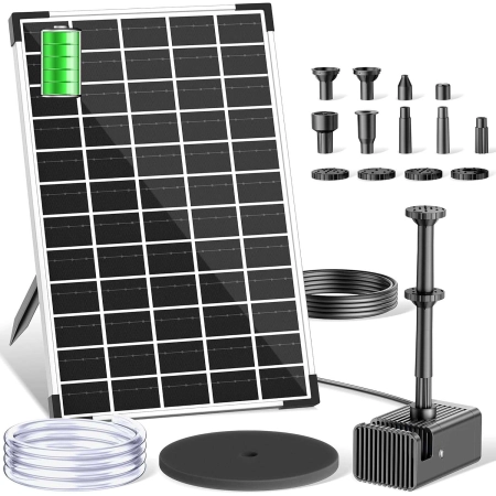 Biling Fontanna solarna 12 W, do użytku na zewnątrz, z akumulatorem