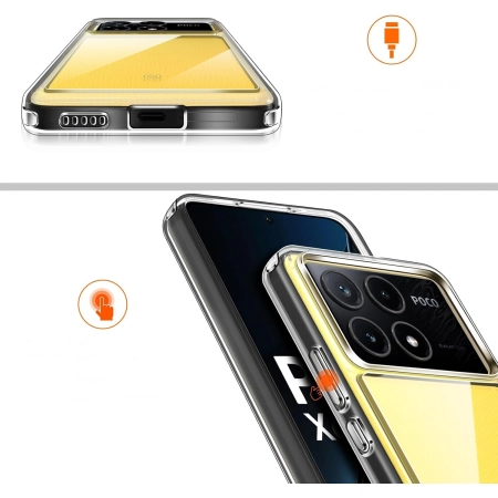 Etui iVoler Xiaomi Poco X6 Pro 5G przezroczyste odporne na uderzenia
