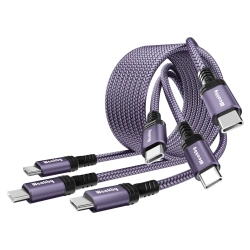 Zestaw kabli Baseus USB-C Szybkie ładowanie PD3.0 QC4.0 1m 1m 2m