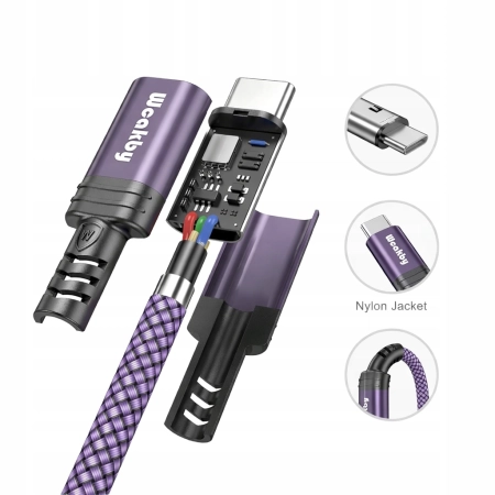Zestaw kabli Baseus USB-C Szybkie ładowanie PD3.0 QC4.0 1m 1m 2m