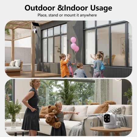 Kamera REIGY Zestaw WiFi 4MP 10 CH PTZ 360 PIR syrena noktowizor panel