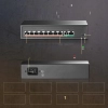 Switch MokerLink POE-F092F z 9 portami PoE+, 2 szybkimi łączami Ethernet