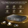 Przełącznik MokerLink POE-G162G 16-portowy Gigabit PoE 250W 2 uplink