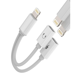 Adapter Lightning Rozdzielacz 2w1 iPhone 11-14 Słuchawki Ładowanie