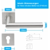 Klamki do drzwi KT1064B-PZ czarne stal nierdzewna matowa cylinder profilowy