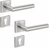Klamki do drzwi KT1064B-PZ czarne stal nierdzewna matowa cylinder profilowy