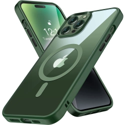 Etui Colala iPhone 15 Pro Max magnetyczne przezroczysto zielone ochrona