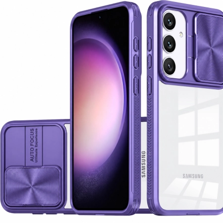 Etui Colala Samsung Galaxy S24/S25 fioletowe ochrona aparatu TPU
