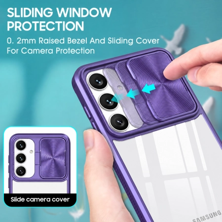 Etui Colala Samsung Galaxy S24/S25 fioletowe ochrona aparatu TPU