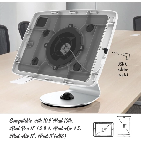 Stojak na tablet BSC109WT obrotowy kompatybilny z iPadem 9 generacji