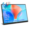 ZFTVNIE Przenośny monitor 16'' przenośny monitor Full HD 1920 x 1200 IPS