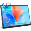 ZFTVNIE Przenośny monitor 16'' przenośny monitor Full HD 1920 x 1200 IPS