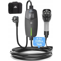 Ładowarka EV Typ 2 Schuko 3,68kW 6-16A 6,1m Kabel do Hybryd i EV EVDANCE
