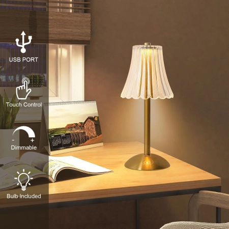 Lampa stołowa Comely A1 bezprzewodowa ściemniana USB dotykowa LED
