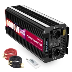 Falownik samochodowy LVYUAN 5000W 12V 110V LCD, 4x AC, pilot