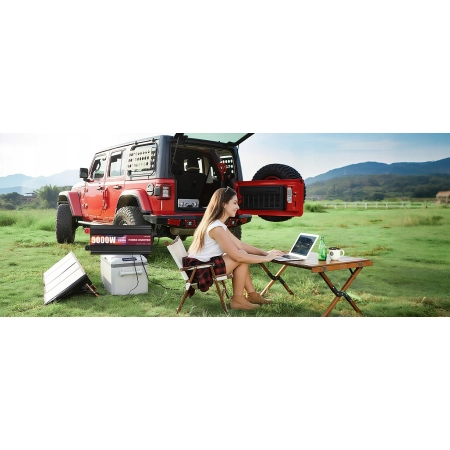 Falownik samochodowy LVYUAN 5000W 12V 110V LCD, 4x AC, pilot