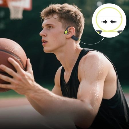 Słuchawki IFECCO X7 IP68 Bluetooth 5.4 z pamięcią 32 GB do sportów wodnych