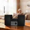 LONPOO LP-128 Zestaw stereo Soundbox Kompaktowy Bluetooth CD Radio USB/AUX