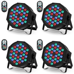 Reflektor LED U`King ZQ01641 z pilotem, RGB, akumulator 6000 mAh, 4 szt.